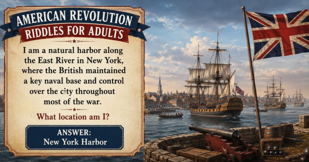 American Revolution Riddles for adults