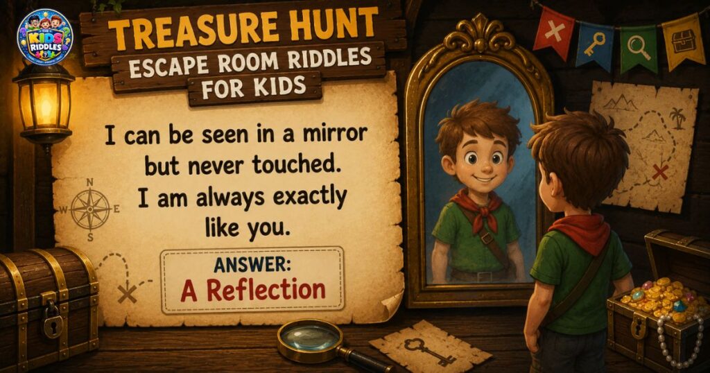 Treasure Hunt Escape Room Riddles for Kids