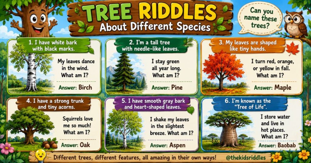 Tree Riddles About Different Species