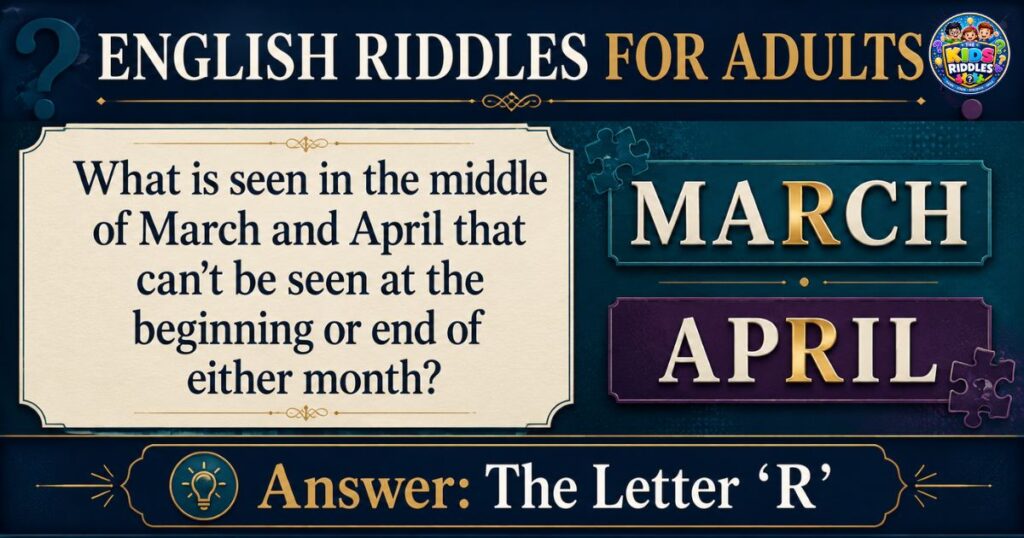 English Riddles For Adults
