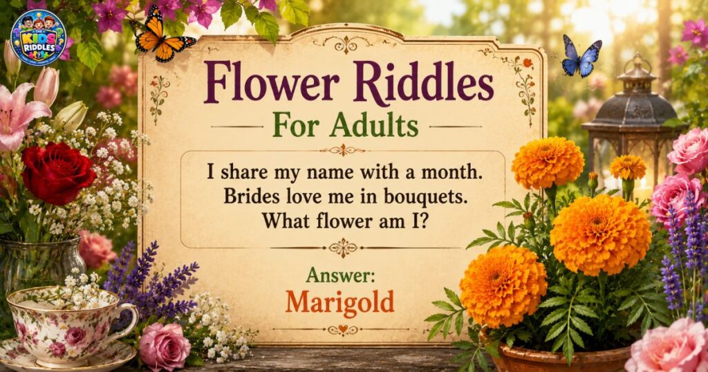 Flower Riddles For Adults