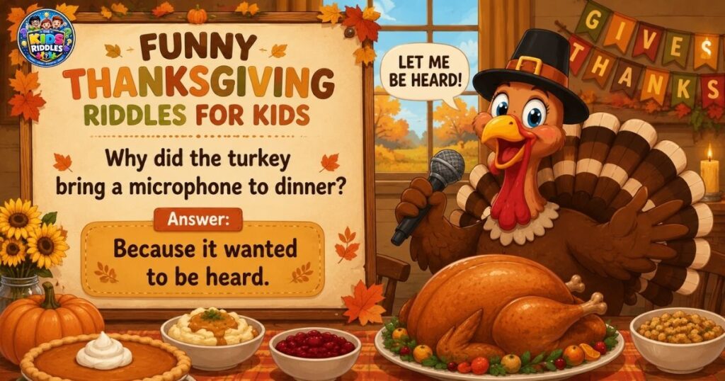 Funny thanksgiving riddles for kids