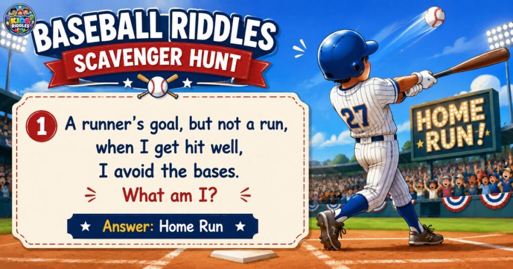 Baseball Riddles Scavenger Hunt