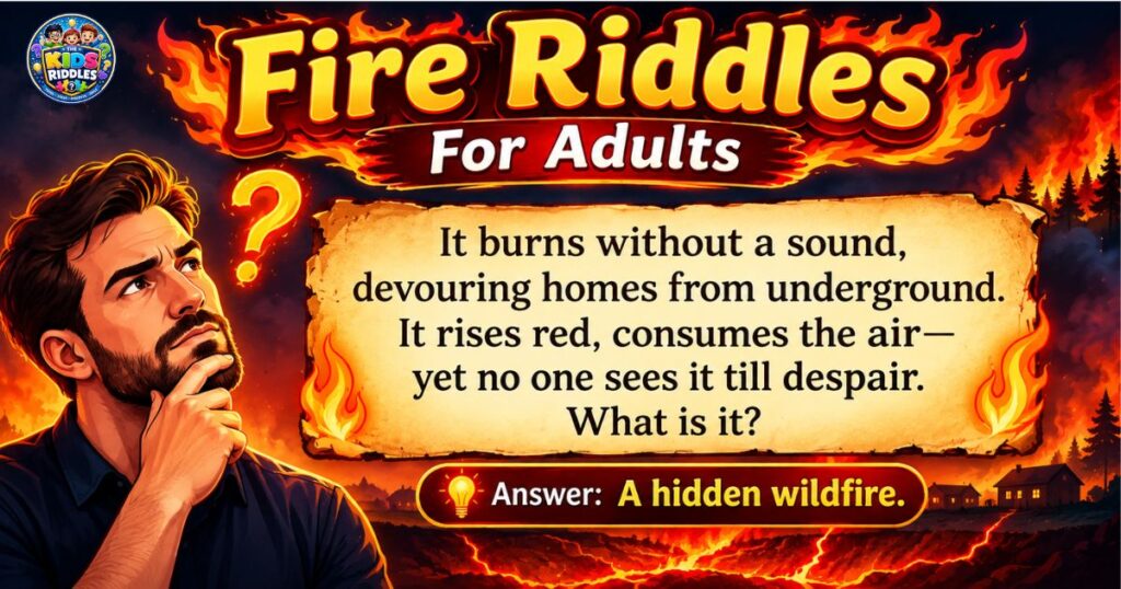 Fire riddles for adults