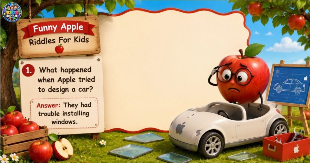 Funny Apple Riddles For Kids 1