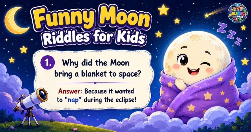 Funny Moon Riddles For Kids