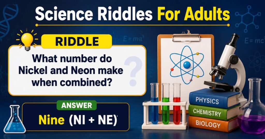 Science riddles for adults