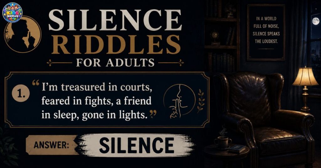 Silence Riddles For Adults